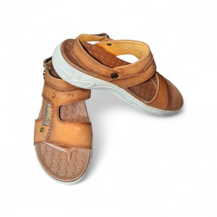 ডাবল সোল্ড বাফ লেদার স্যান্ডেল